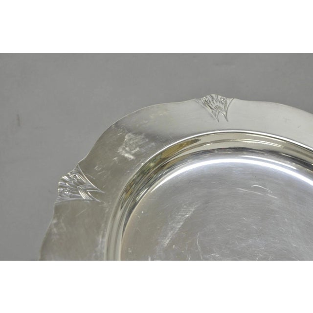 Silver Vintage Victor Sp Co Art Deco Silver Plated Charger Serving Dish Platter Plate For Sale - Image 8 of 12