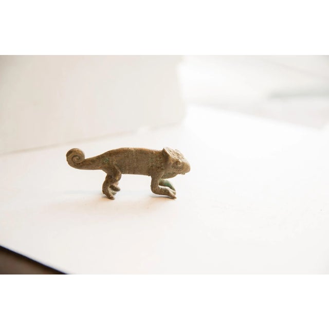 African Vintage African Chameleon Figurine For Sale - Image 3 of 5