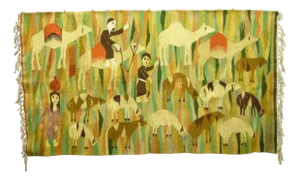 Mid-Century Oriental Wall Hanging, 1950s