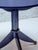 Postmodern Navy Blue Lacquered Wood Pedestal Side Table, 1980s For Sale - Image 9 of 14