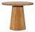Natural Wood Fluted Round Side Table For Sale