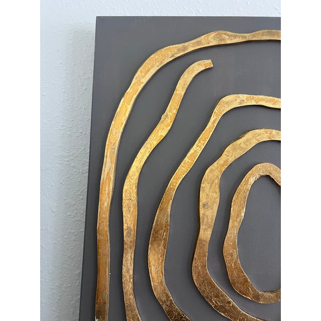 "Golden Labyrinth" is a striking original textured artwork by contemporary artist Alena Kalen, created in 2025. This...