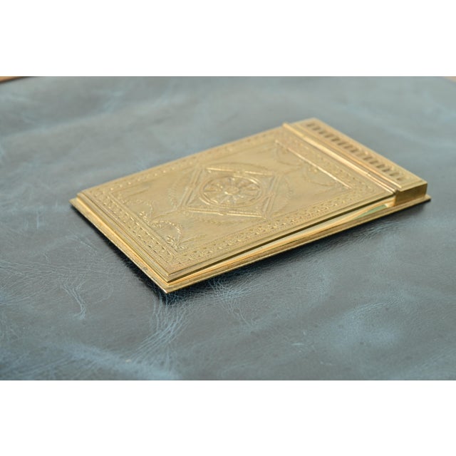 A gorgeous antique gilt bronze Neoclassical or Adam style notepad holder By Tiffany Studios (signed to the underside) New...