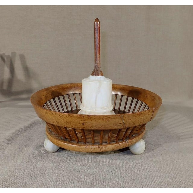 Small Wooden and Alabaster Woolen Reel For Sale - Image 11 of 17