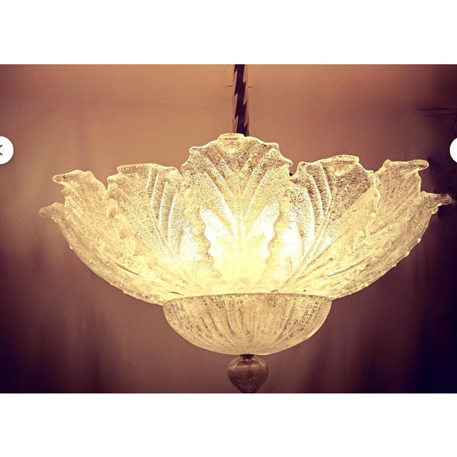Vintage Murano Glass Pendant Light by Ercole Barovier for Barovier & Toso, 1960s For Sale - Image 11 of 13