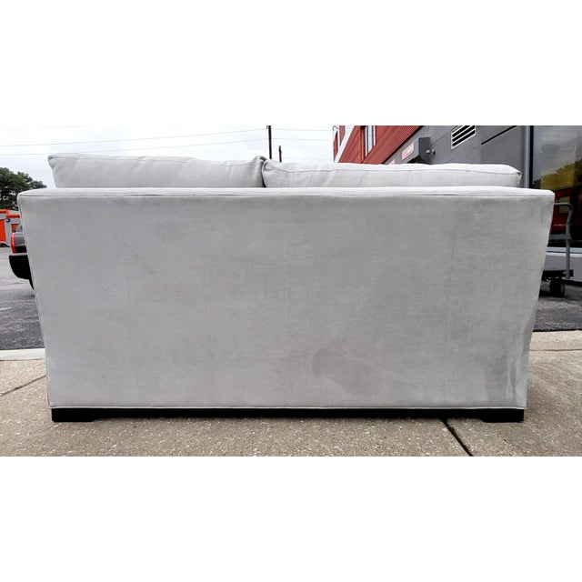 Wood Axis Left-Arm Loveseat Sectional Piece by Crate & Barrel For Sale - Image 7 of 11