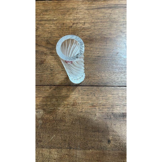Traditional Orrefors Sweden Crystal Swirl Bud Vase For Sale - Image 3 of 5
