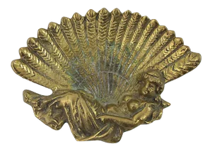 Art Nouveau Brass Trinket Dish