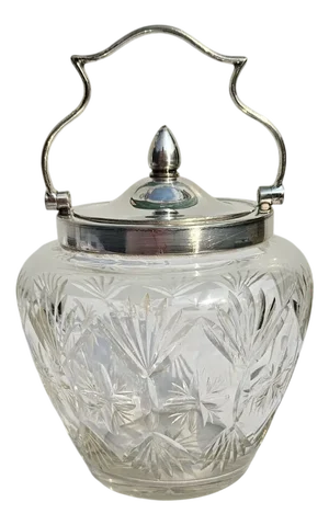 Cut Crystal Biscuit Bucket, 1920s