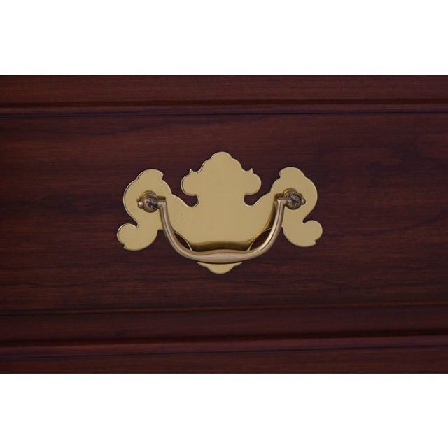 Henkel Harris Cherry Chippendale Style Secretary Desk For Sale - Image 9 of 18