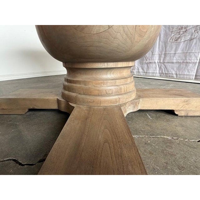 Rustic Walnut Pedestal Dining Table by Miamar Home For Sale - Image 15 of 17