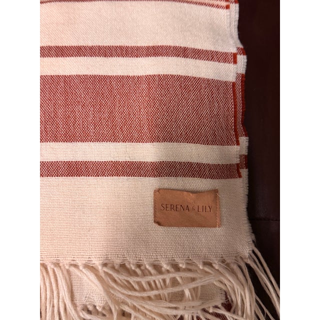 Ivory Serena and Lily Throw Blanket For Sale - Image 8 of 12