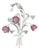 Italian Florentine Metal and Glass Wall Lamp, 1950s For Sale