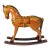 Vintage Rocking Horse Folk Art Handcrafted in India Designed for Bloomingdales For Sale