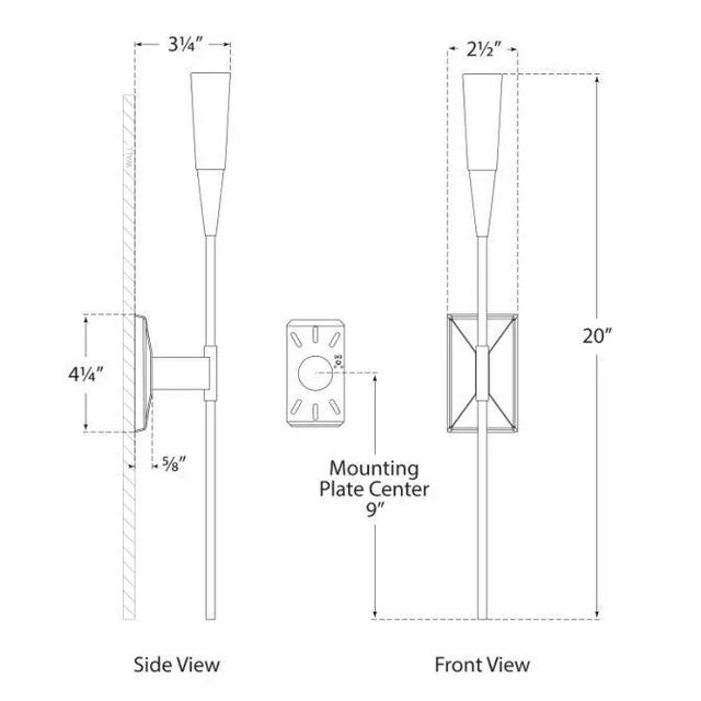 Modern Chapman & Myers for Visual Comfort Signature Stellar Single Tail Sconce in Polished Nickel with Frosted Acrylic For Sale - Image 3 of 3