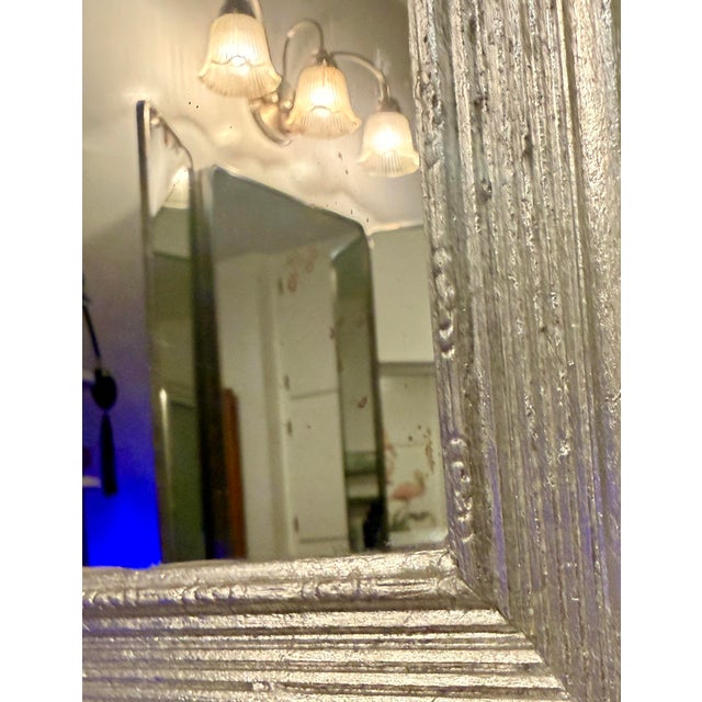 Vintage Flamingo Mirror in Silver Gilt Frame For Sale - Image 10 of 12