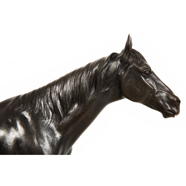 French Antique Bronze Sculpture of Racehorse by Francois Peyrol Ca. 1910 For Sale - Image 6 of 18