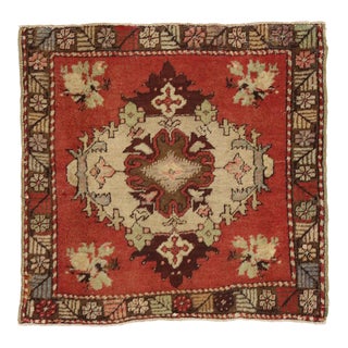 Vintage Turkish Yastik Rug - 02'04 X 02'04 For Sale
