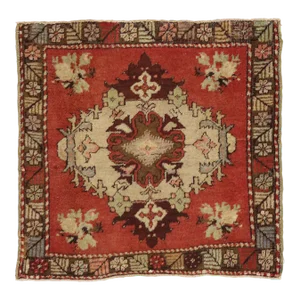 Vintage Turkish Yastik Rug - 02'04 X 02'04