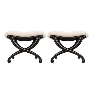 Louis XVI-style Curule-Form Tabourets- Pair For Sale