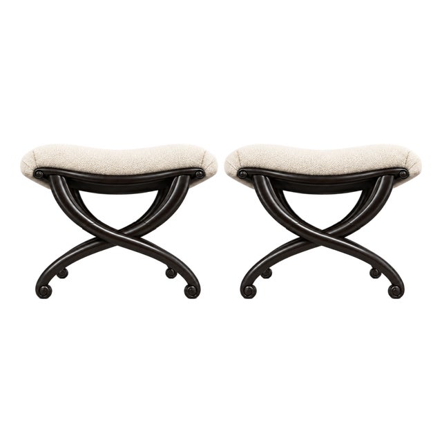 Louis XVI-style Curule-Form Tabourets- Pair For Sale
