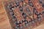 Early 20th Century Antique Zabihi Collection Traditional Persian Square Navy Geometric Heriz Rug - 3'7" x 4'3" For Sale - Image 5 of 7
