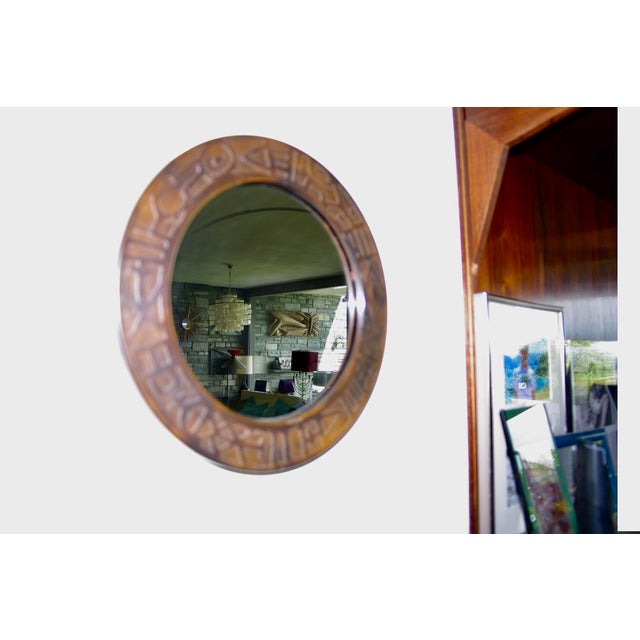 Metal Round Copper Mirror by Marco Fugeri, Italy, 1960 For Sale - Image 7 of 7