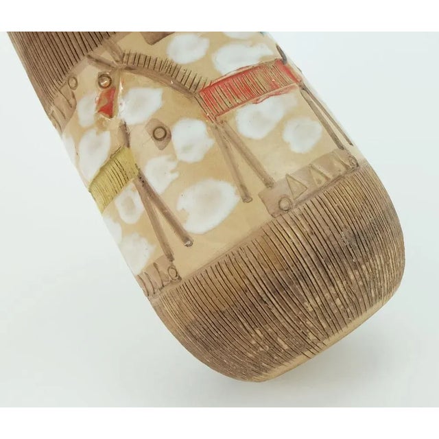 Mid-Century Italian Vase with Horse Sgraffito Decor Glaze from Fratelli Fanciullacci, 1960s For Sale - Image 9 of 11