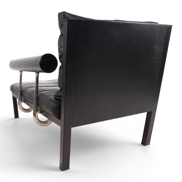 Postmodern Baisity Chaise Longue in Leather by Antonio Citterio for B&B Italia / C&B Italia, 1980s For Sale - Image 3 of 18