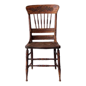Antique Pressed Back Dining Chair
