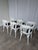 Vintage White Bentwood Dining Chairs with Blue Fabric Seats, 1970s, Set of 6 For Sale - Image 18 of 18