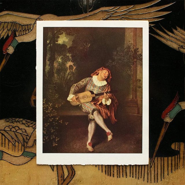 Renaissance 1950s After Antoine Watteau "Le Mezzetin", Full-Color Vintage Print For Sale - Image 3 of 10