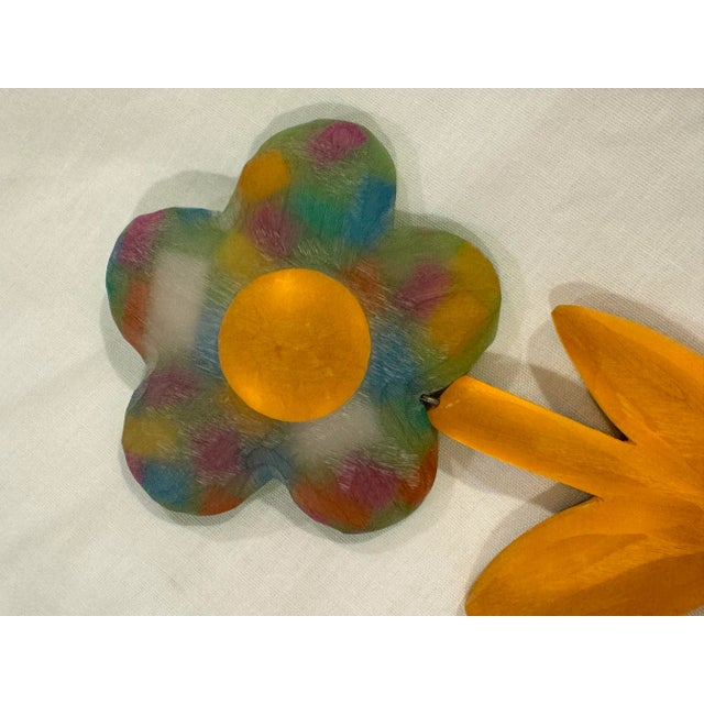 Plastic Kaso Giant Lucite Flower Pin For Sale - Image 7 of 7