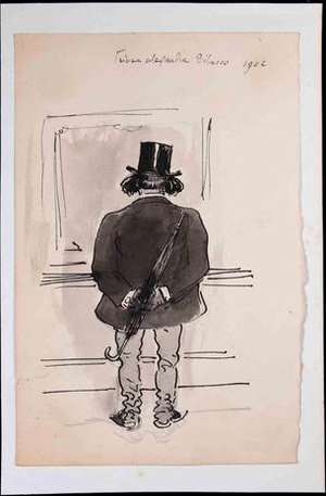 French School, Unknown, Le Prince Alexandre Bibesco, Early 20th Century, Ink and Watercolor on Paper