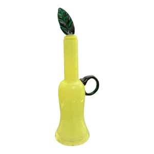 Vintage Canary Cased Glass Decanter