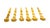 Mid-Century Modern Mid Century Florentine Gold Gilt Canapé / Hors d'Oeuvres Forks – Set of 6 in Original Box – Hollywood Regency / Italian Provincial For Sale - Image 3 of 11
