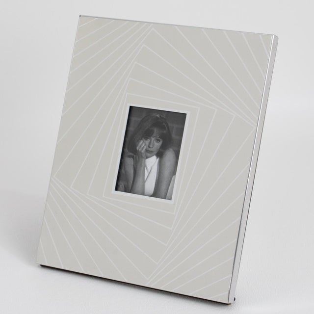 Umberto Mascagni Silvered Aluminum Picture Frame, Italy 1970s For Sale - Image 4 of 9