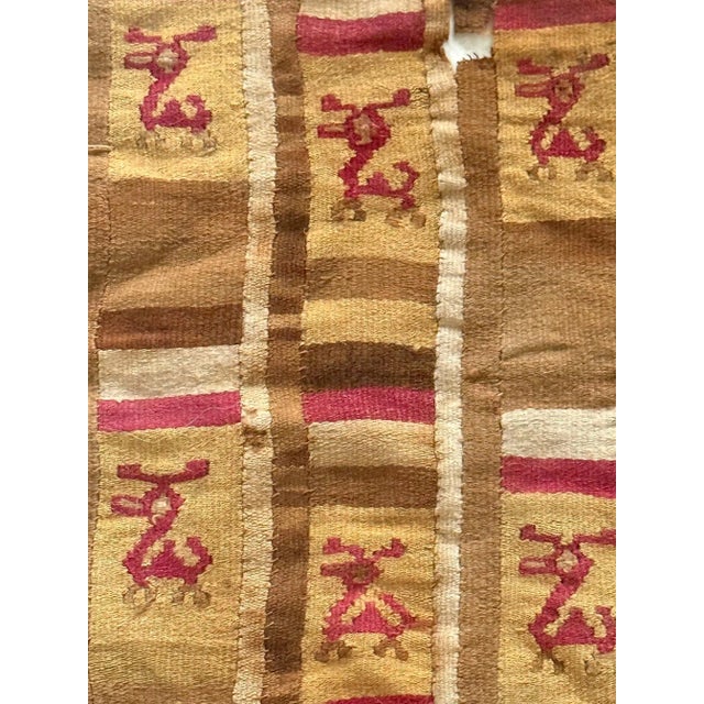 A well preserved and rare pictorial antique pre-Columbia textile panel from Chimu culture. Located in Northern Coast of...