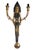 French Early 19th Century Empire Caryatid & Winged Lions Bronze Wall Sconces - Pair For Sale - Image 3 of 18