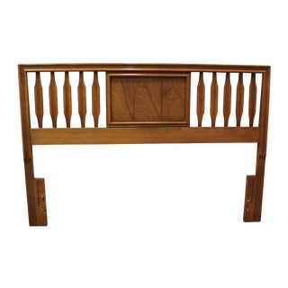 Mid-Century Modern Walnut Queen Size Headboard For Sale
