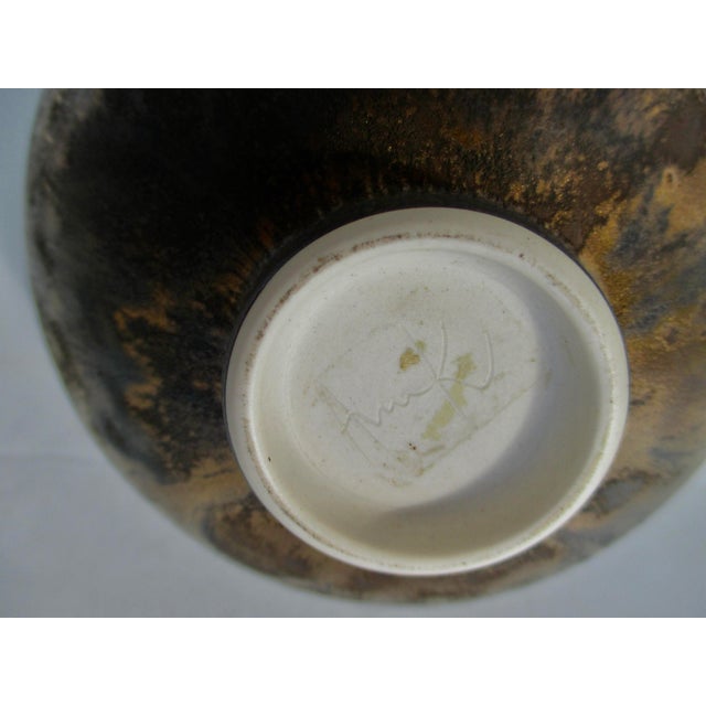 Blue Ann Kenny Gold and Blue by Night Bowl Circa 80s For Sale - Image 8 of 8