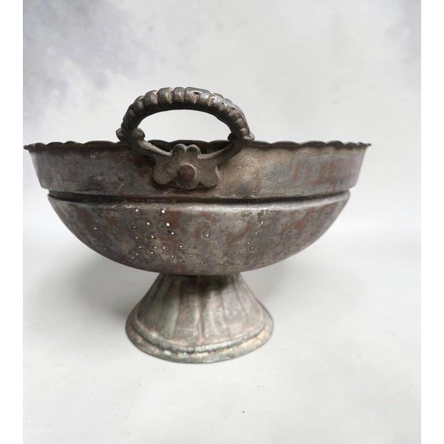 Copper 19th Century Large Ottoman Tinned Copper Footed Colander - 12.5" W For Sale - Image 8 of 8