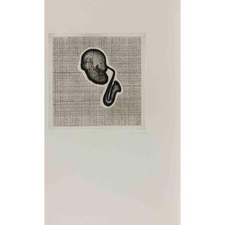 1990s Renato Ranaldi, Man of Jazz, Etching, 1990s For Sale - Image 5 of 5