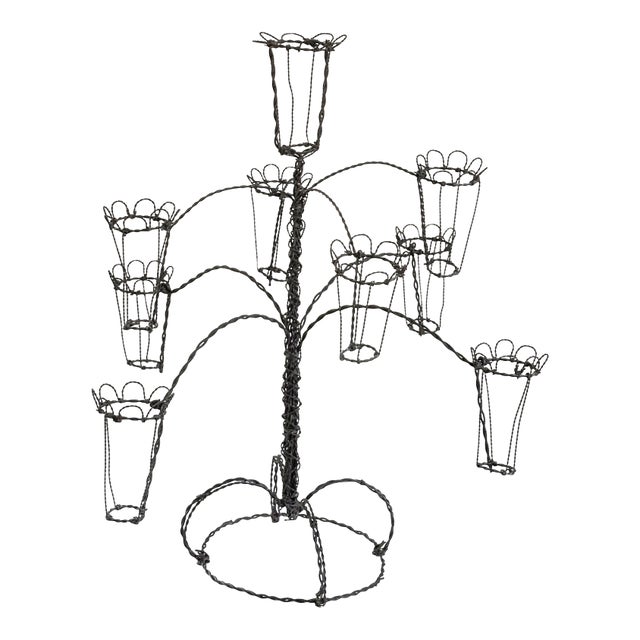 Antique Wire Plant Holder For Sale