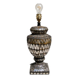 Handcrafted Baluster Lamp in Mirror Mosaic and Frosted Glass, 1990s For Sale