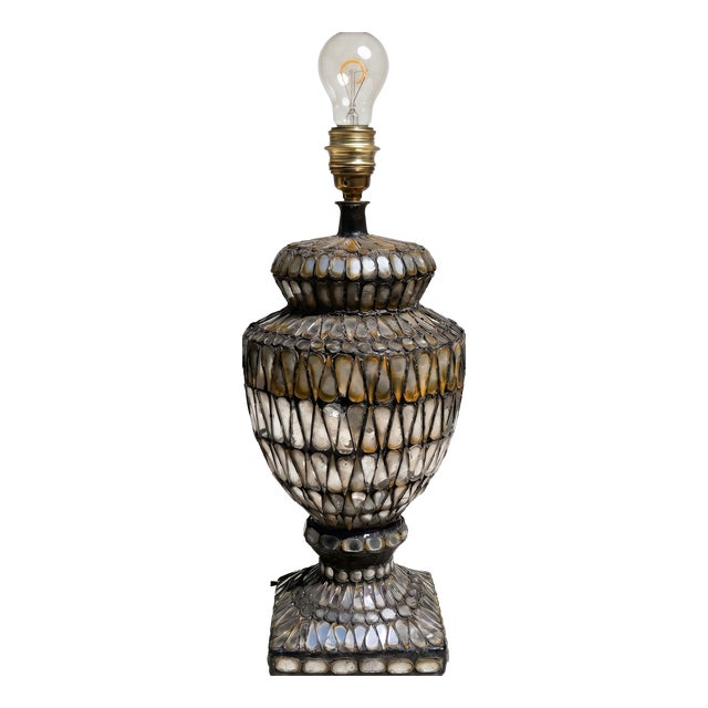 Handcrafted Baluster Lamp in Mirror Mosaic and Frosted Glass, 1990s For Sale