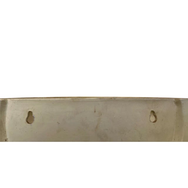 Ceramic Large Ceramic Half Moon Wall Sconce with Gold Garland, 1960s For Sale - Image 7 of 10