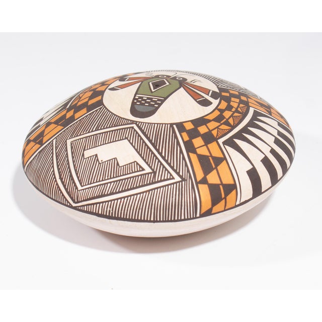 Rustic Signed Acoma Native America Seed Pot With Bug Design by Diane Lewis For Sale - Image 3 of 8