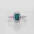 London Blue Topaz Ring With Earth Mined Diamond Accents: Solid 14k Gold, Size 6.75 For Sale - Image 4 of 8