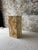 Italian Antique Golden Stone Mosaic Pedestal With Geometric Inlay For Sale - Image 3 of 10
